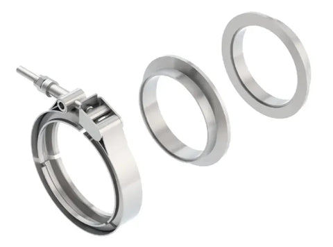 Borla Exhaust Borla Universal 3in Stainless Steel 3pc V-Band Clamp w/ Male and Female Flanges