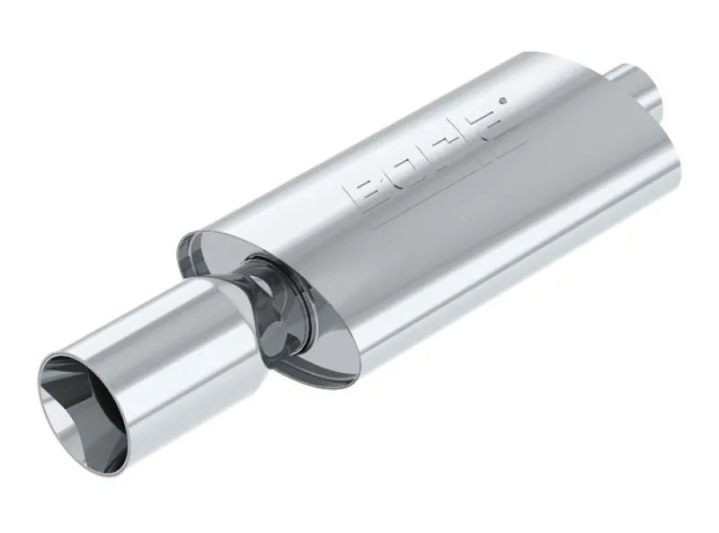 Borla Exhaust Borla Boomer Muffler Thumper Oval 2-1/4in In 4in Side Rount Out