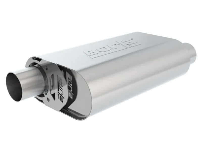 Borla Exhaust Borla CrateMuffler Stock SBF 289/302/FE BB ATAK 2.25in Offset 14inx4.35inx9in Oval Muffler
