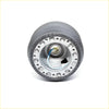 Back side of gray rubber-coated boss kit steering hub with metallic ring and wiring for Nissan Datsun 240Z series