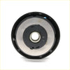 Black and silver boss kit steering wheel hub adapter with central threaded shaft for nissan navara d21 king cab