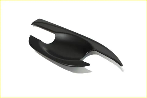 Black glossy plastic bowl inserts door handle cover with sleek curved design for navara cars