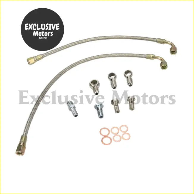Braided Turbo Water Line Kit For Nissan Y60 GQ Patrol RD28T TD04L - & Performance