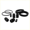 Set of black rubber brake fluid reservoir seals and fittings for brake caliper dust cover for mitsubishi triton pajero sport