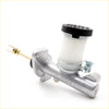 Silver metal brake clutch master cylinder with black cap and translucent reservoir engraved assaab for nissan datsun 200sx se-r lucino