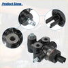 Black cast iron brake load sensing proportioning valve with threaded fittings and rubber seal for toyota hilux 1983-1988