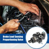 Black brake load sensing proportioning valve with cast metal body and threaded ports for toyota hilux 2004 2008