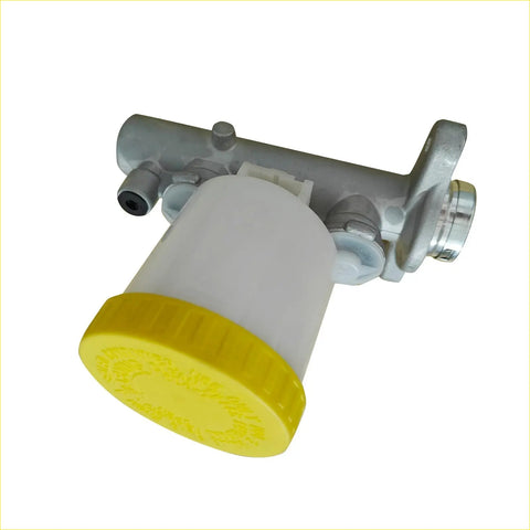Silver brake master cylinder with white reservoir and yellow cap for Nissan Patrol GQ Y60 model