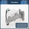 Gray metallic brake master cylinder with white reservoir and wiring for Toyota Hilux 1983-1998
