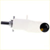 White plastic brake master cylinder with black cap and silver fittings for toyota hilux revo 2015-2023