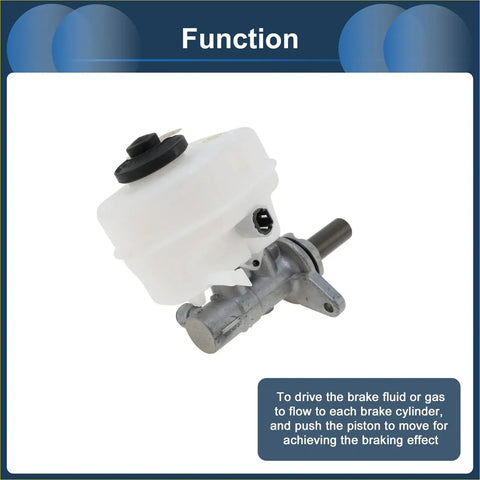 White plastic brake master cylinder with black cap and metallic silver housing for toyota land cruiser prado 2009-2017