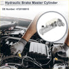 Silver metallic aluminum alloy brake master cylinder with translucent white reservoir cap for toyota sienna 1998 to 2002