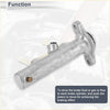 Silver metallic brake master cylinder made of aluminum alloy with threaded fittings and brackets for toyota sienna 1998-2002