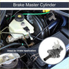 Black brake master cylinder with metallic housing and integrated fluid reservoir for toyota sienna 2004-2009 silver tone