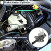 Black brake master cylinder with white plastic reservoir and yellow cap for toyota sienna 2004-2009 shown in engine bay