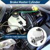 White plastic brake master cylinder reservoir with black cap and metal housing for toyota 4runner 1993-1995