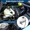 White plastic brake master cylinder reservoir with black cap and metal housing for toyota hilux pickup 1988-1997