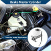 White plastic brake master cylinder reservoir with black cap and metal flanges for toyota hilux pickup 1988-1997