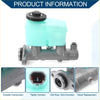 Turquoise plastic reservoir brake master cylinder with metallic body and black cap for toyota land cruiser hzj78l
