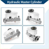 Silver metallic hydraulic brake master cylinder with white plastic reservoir and black cap for toyota solara 2000-2003