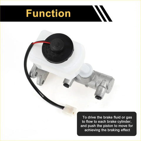 White plastic brake master cylinder with black cap metal fittings and red black wire for toyota hilux ln3 ln6 braking system