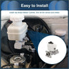 White plastic reservoir and silver metal brake master cylinder assembly for toyota 4runner 1980-1995 shown from back side