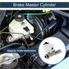 White plastic reservoir with black cap on metallic brake master cylinder for toyota 4runner 1995-2002