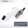 White plastic brake master cylinder with black cap and metallic parts for toyota avensis 2009-2018