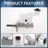 White plastic and metallic brake master cylinder with black cap for toyota hilux pick up 2005-2006
