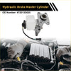 Silver hydraulic brake master cylinder with white reservoir and black cap for toyota pickup 1991 with mounting bracket