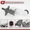Gray and white brake master cylinder with durable metal housing and plastic reservoir for Toyota Scion xB 2008-2015