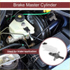 White plastic brake master cylinder with black cap and metal fittings for toyota scion xb 2008-2015