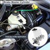 White plastic brake master cylinder reservoir with black cap and metal bracket for Toyota Sequoia 2001-2007