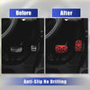 Red brake pedal pads with black dots anti slip footrest kit for toyota land cruiser for better grip