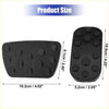 Black metal brake pedal pads cover with textured circular rubber bumps for anti slip grip on toyota alphard 2015-2023