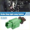 Green and brown plastic brake stop light lamp switch with molded connector housing for Toyota Land Cruiser back view