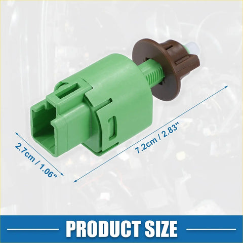 Back side of green plastic brake stop light lamp switch connector with brown cap for toyota land cruiser 2008-2020