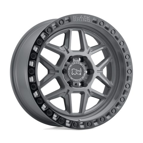 Black Rhino Kelso 18x9 6x139.7 +12mm Battleship Gray Black Lip