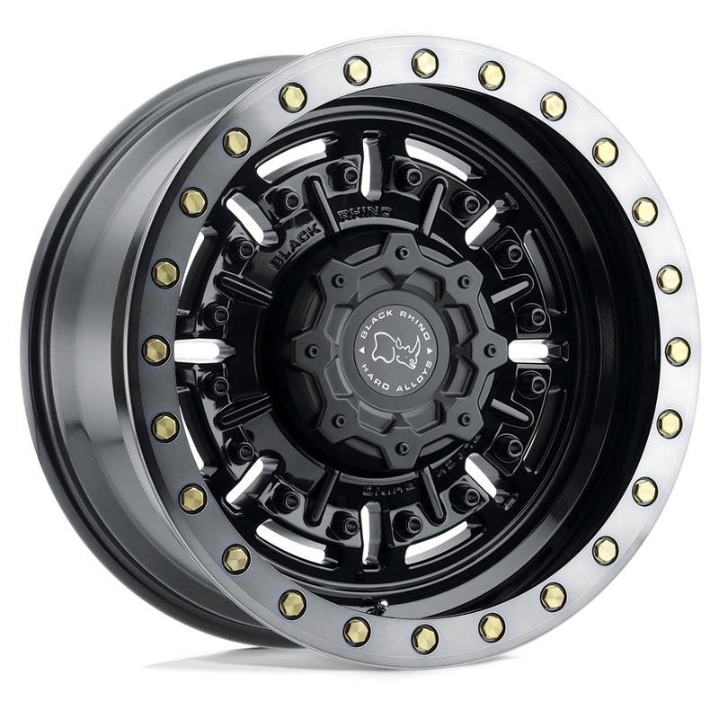 Black Rhino Abrams 20x9.5 8x165.1 -18mm Gloss Gun Black Machined Dark Tint Lip