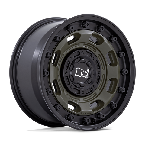 Black Rhino Atlas 17x8.5 6x135/6x139.7 -10mm Olive Drab Green Black Lip