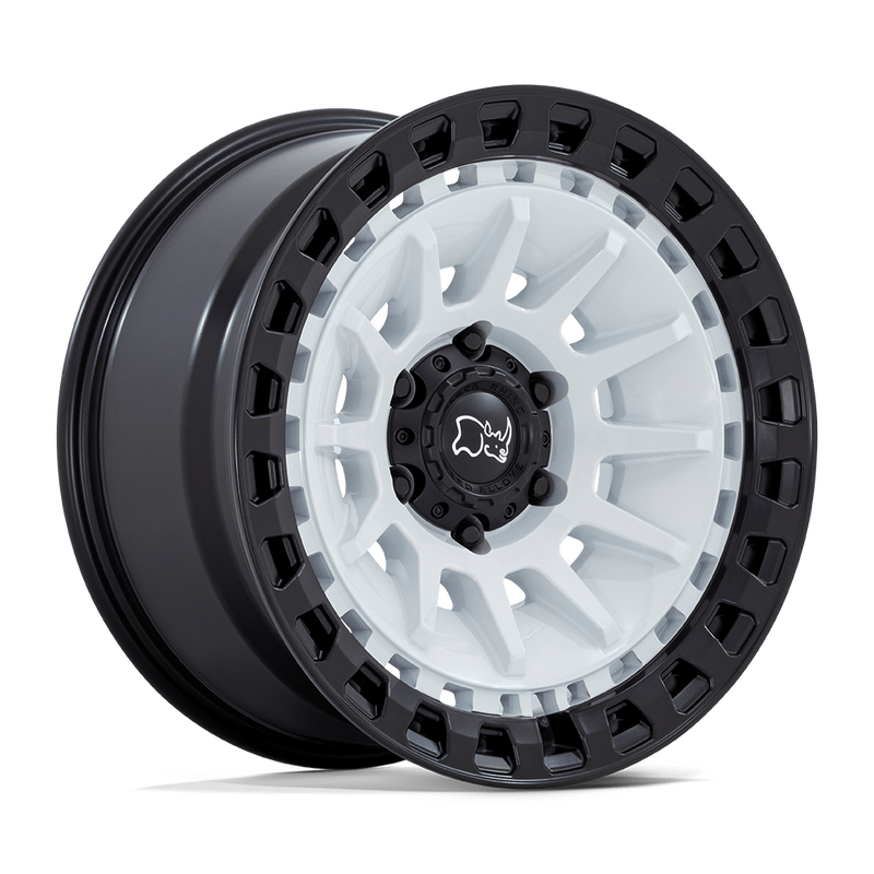 Black Rhino Barrage 18x9 6x139.7 0mm Gloss White Matte Black