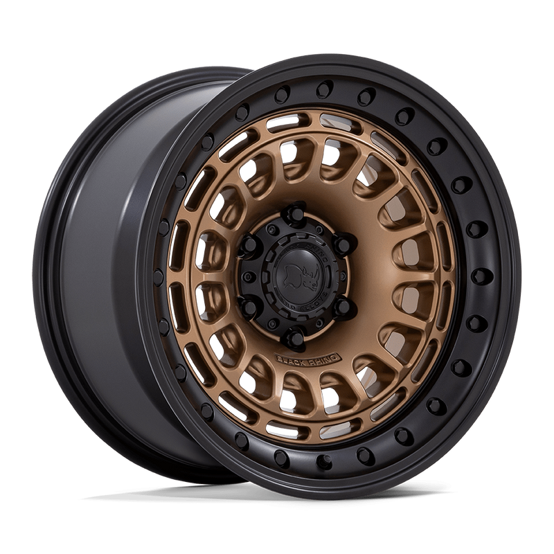 Black Rhino Sahara BR014 17x9 6x139.7 0mm Matte Bronze Gloss Black Lip