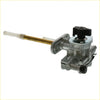 Silver metal Bronco fuel petcock with black plastic handle and brass tube for Suzuki Eiger 400 2002-2007