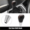 Brown auto gear lever shifter knob for Toyota RAV4 with glossy wood grain top, matte black grip, and chrome base