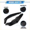 Black plastic bumper bracket covers with textured grid design for Toyota Highlander 2014-2019 side skirts