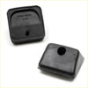 Black rubber foot pads with central hole molded rectangular shape for bumper gate rubber set toyota hilux 1984-1988