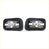 Black rubber car door handle covers with white plastic internals for bumper reflector on toyota hilux 1997-2005 back side