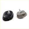 Black and gray rubber engine mounts with threaded metal bolts for bumper set on nissan navara d23 np300 2014-2020