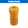 Yellow rubber bumper strut shock bump stop with cylindrical shape and segmented rings for toyota echo 2000-2002