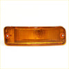 Orange rectangular amber bumper turn signal light with textured lens and two mounting holes for toyota hilux 1988-1997